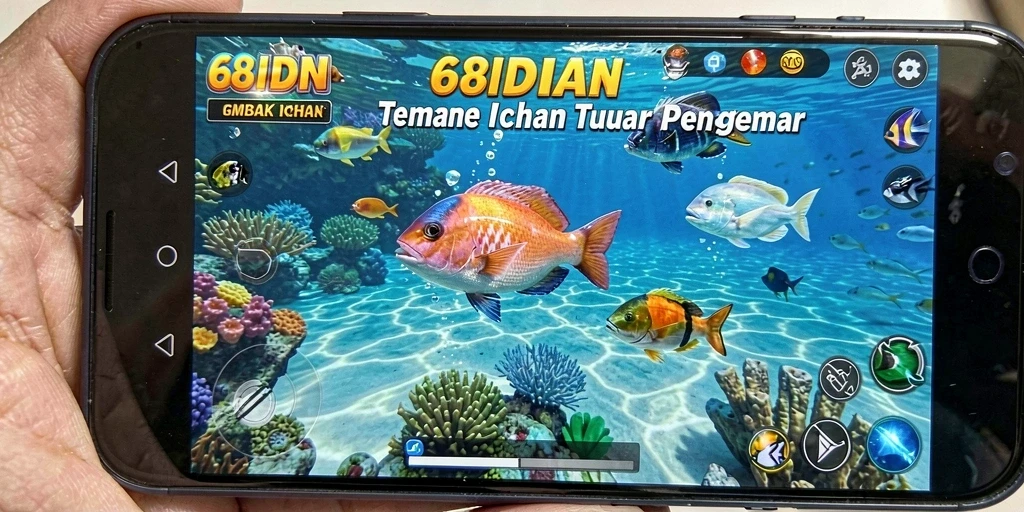 Tampilan layar permainan 68IDN dengan aksi Tembak Ikan yang seru.
