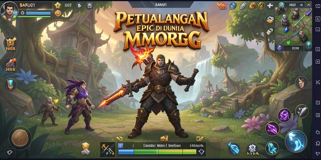 Tampilan luar biasa dari gameplay MMORPG yang mendebarkan.