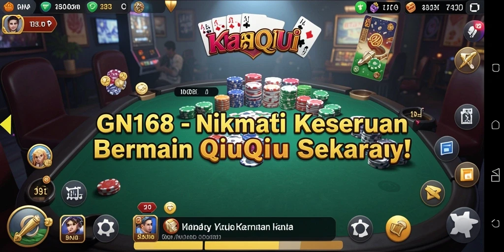 Tampilan gameplay seru GN168 dengan kartu QiuQiu.