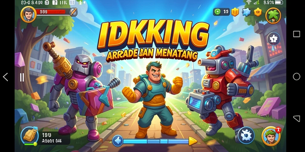 Screenshot gameplay IDRKING menampilkan aksi seru dalam permainan Arcade.