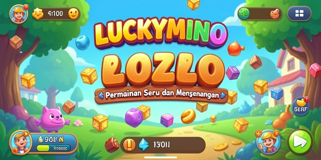 Tangkapan layar gameplay menarik dari LUCKYMINO menunjukkan tantangan Puzzle.
