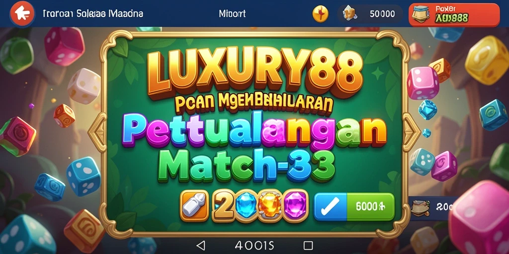 Screenshot gameplay LUXURY88 dengan tampilan sewarna penuh.