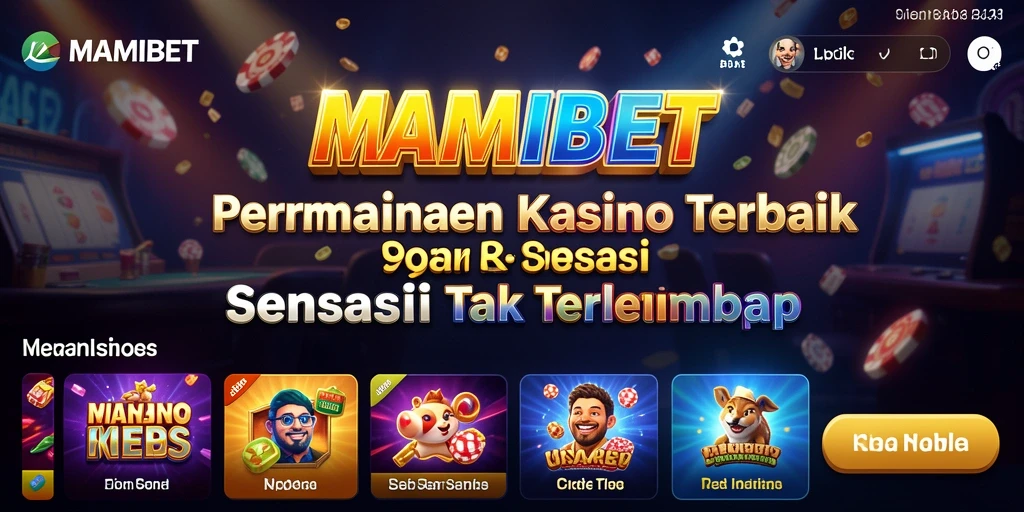 Screenshot utama MAMIBET menampilkan permainan Kasino yang seru dan atraktif.