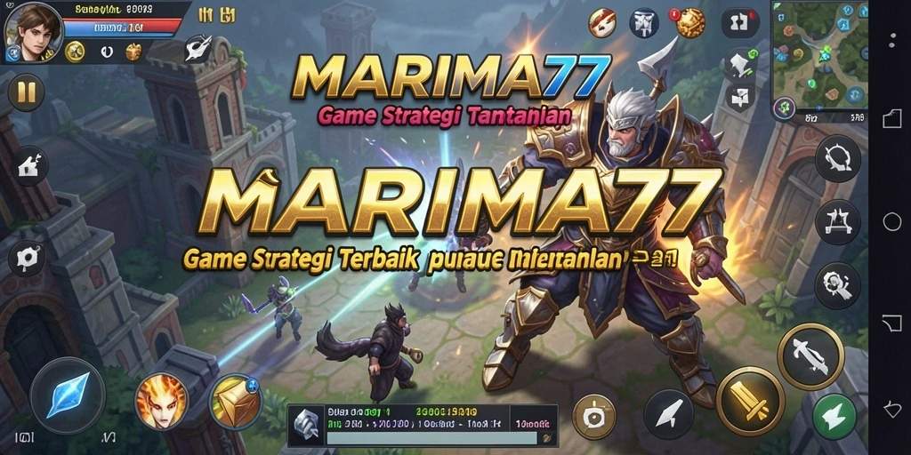 Tampilan gameplay MARIMA77 dengan pertarungan strategis yang mendebarkan.