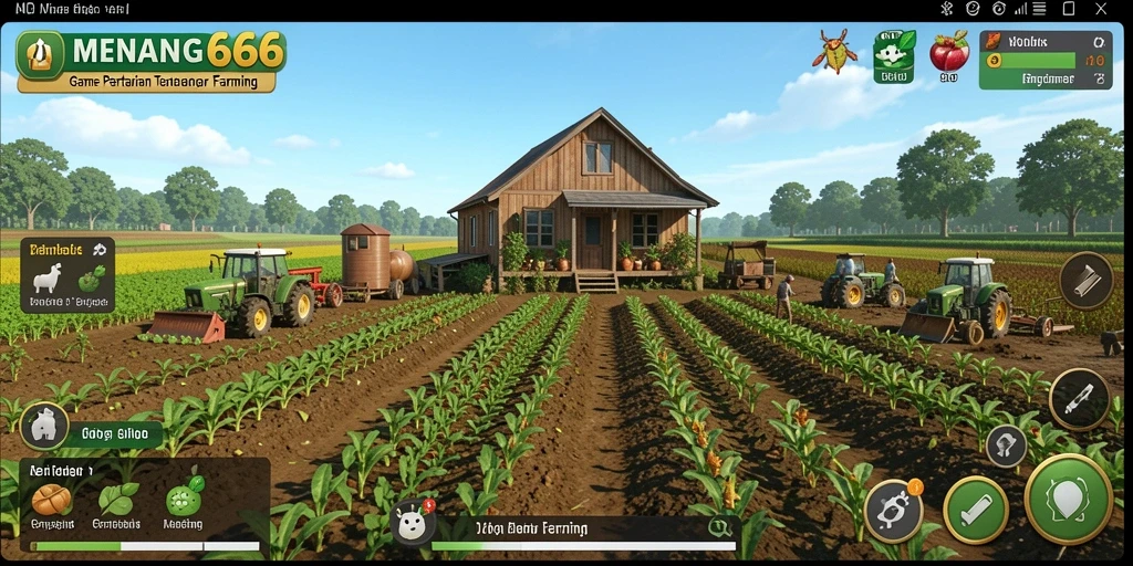 Tampilan gameplay <strong>MENANG666</strong> yang seru dan interaktif dalam dunia pertanian.