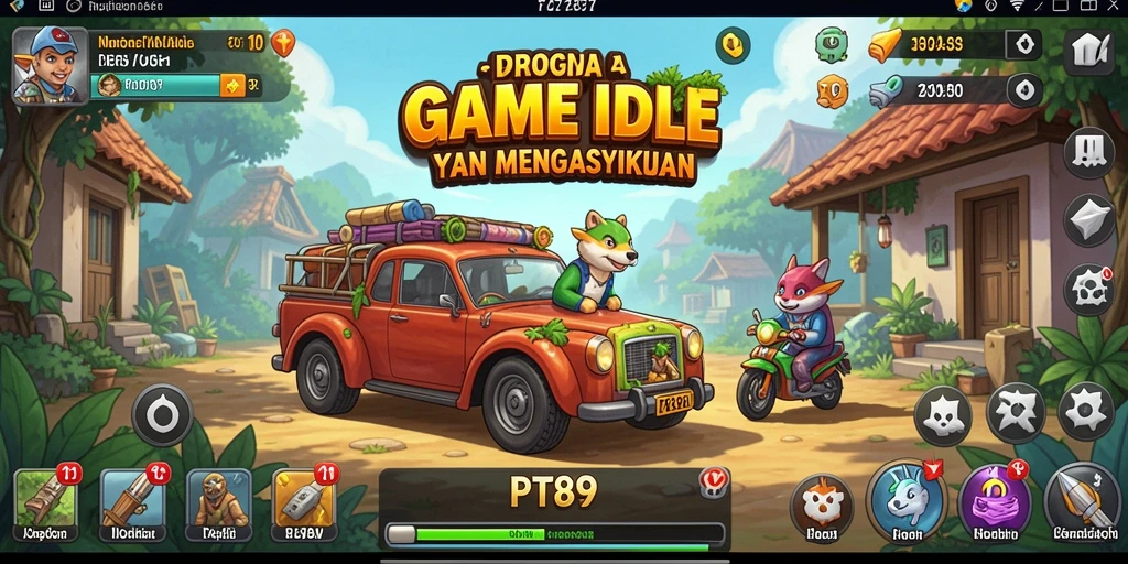 Tampilan gameplay PT89 yang menarik dan santai dengan elemen Idle.