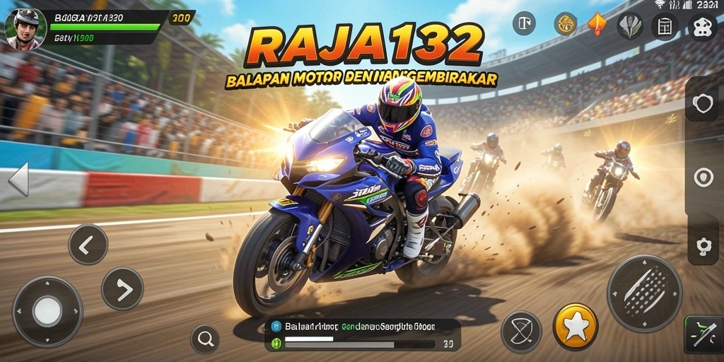 Menampilkan gameplay balapan motor yang mendebarkan.