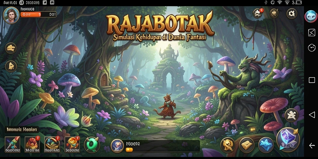 Tampilan gameplay menarik dari RAJABOTAK yang menunjukkan interaksi karakter.