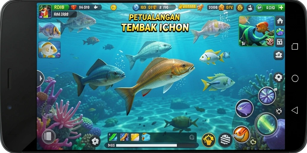 Tampilan gameplay menembak ikan yang seru dan mengasyikkan di RDI88.