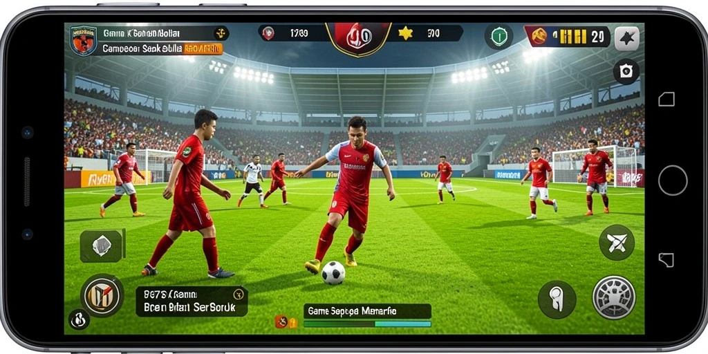 Tangkapan layar utama RR789 menampilkan aksi seru dalam pertandingan sepak bola.