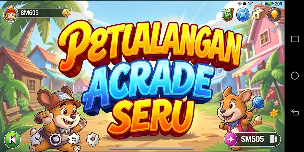 Tampilan gameplay SM605 yang penuh aksi dan seru.