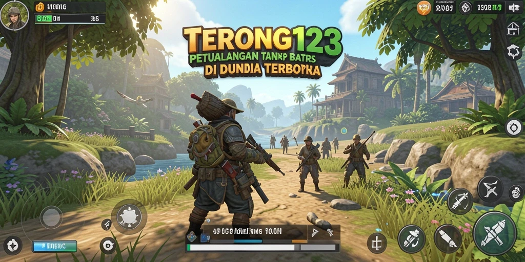Screenshot utama menunjukkan petualangan seru di dunia Open World.