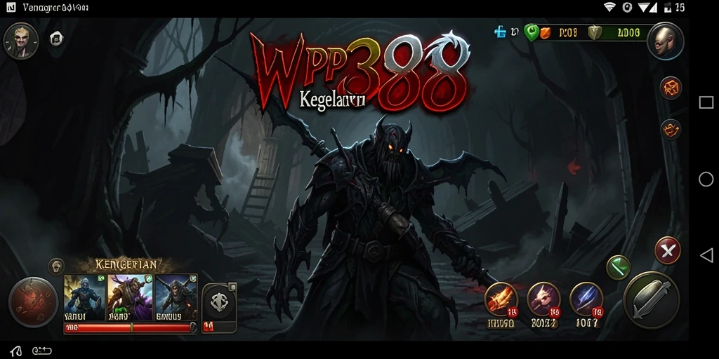 Screenshot gameplay WP888 yang menegangkan dengan atmosfir horor yang mencekam.
