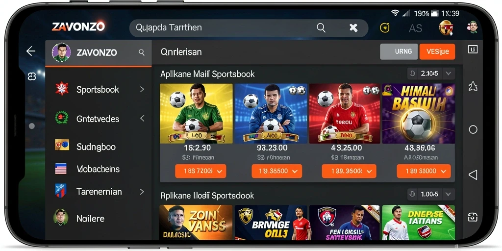 Tangkapan layar ZAVONZO menunjukkan kegembiraan taruhan olahraga.
