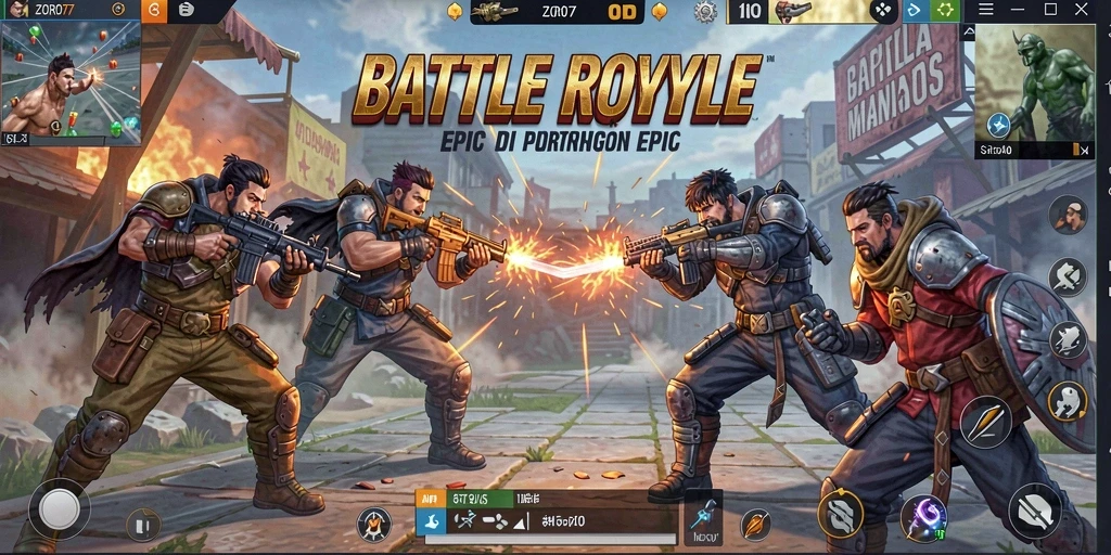 Tampilan gameplay ZORO77 yang seru dan mendebarkan di medan pertempuran.